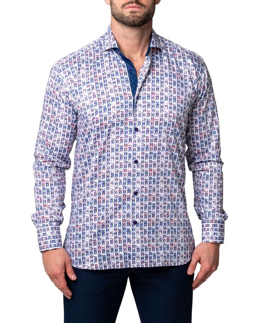 Maceoo Einstein Spif Button-up Shirt At Nordstrom in Blue for Men | Lyst