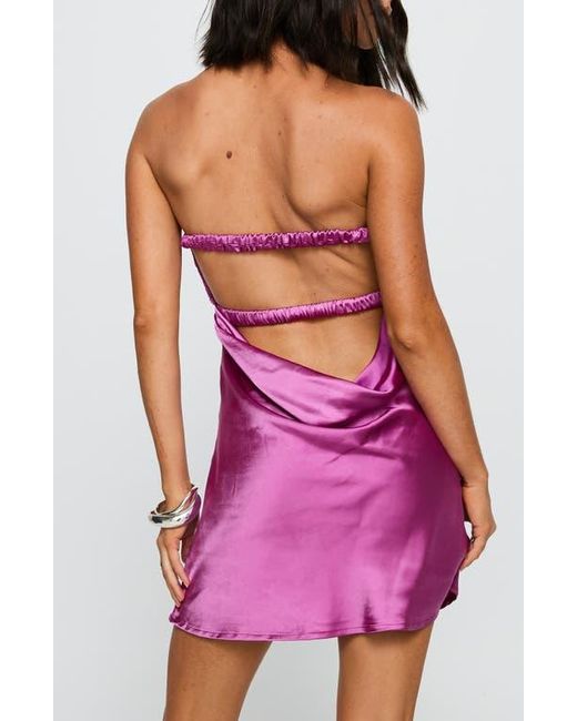 Princess Polly Pink Faviola Strapless Satin Minidress