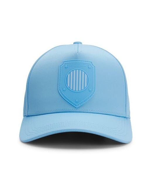 Boss Blue Poulin Lux Flag Patch Adjustable Baseball Cap for men