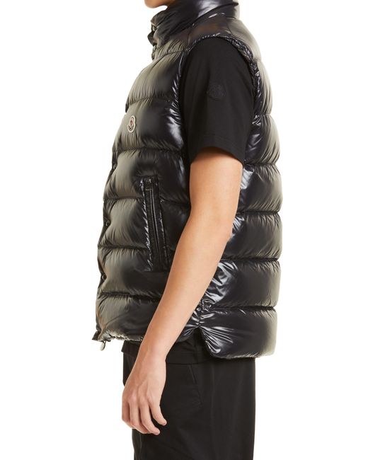 Moncler Black Tibb Down Puffer Vest for men