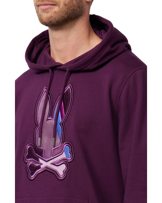 Psycho Bunny Purple Apple Valley Hoodie for men