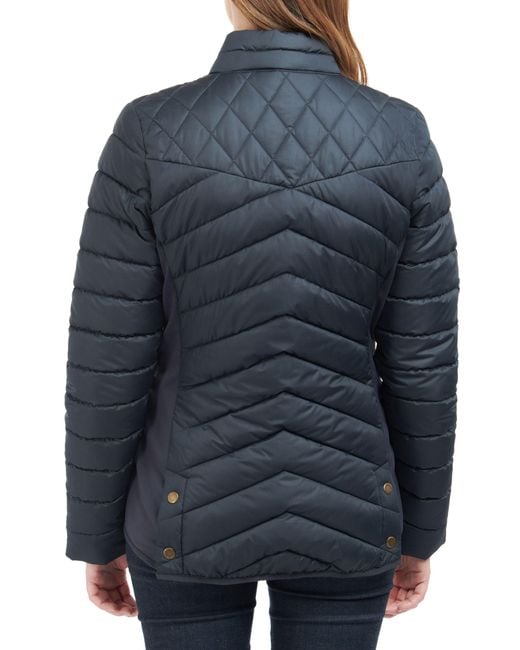 Barbour Blue Stretch Cavalry Quilted Jacket