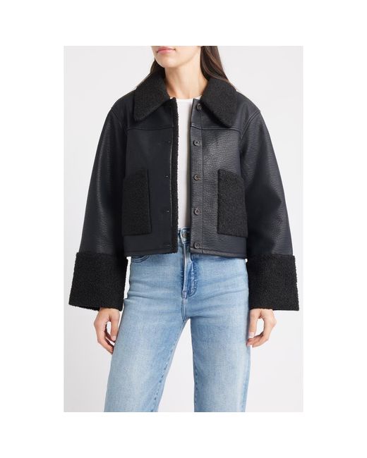 Rails Black Dria Faux Leather & Faux Shearling Jacket
