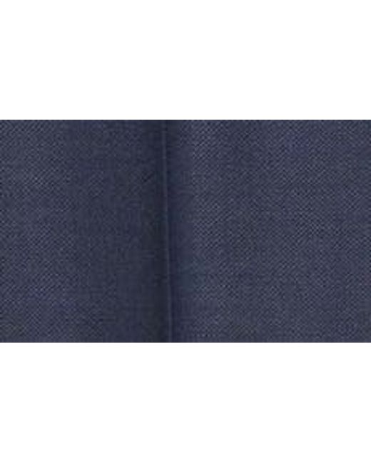 Canali Blue Milano Trim Fit Five Pocket Wool Dress Pants for men