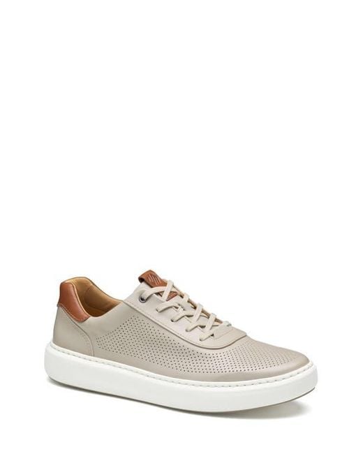 Johnston & Murphy White Anders Perforated Sneaker for men