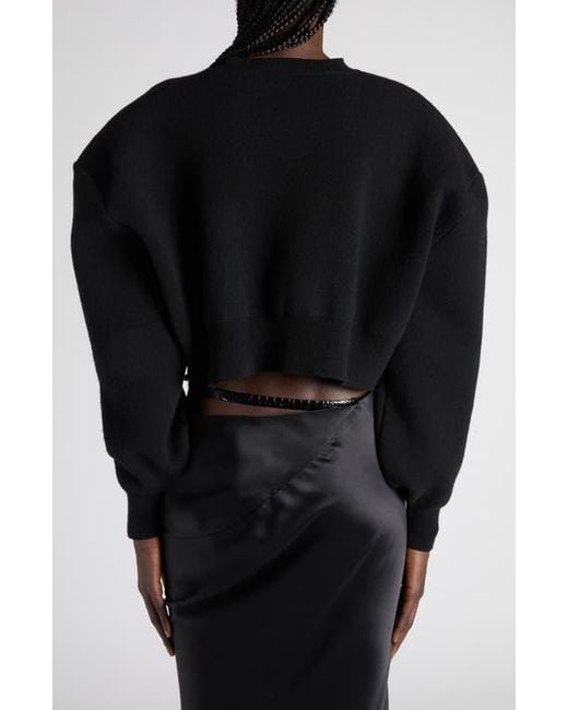 Tom Ford Women's Black Sculptural Double Face Virgin Wool Blend