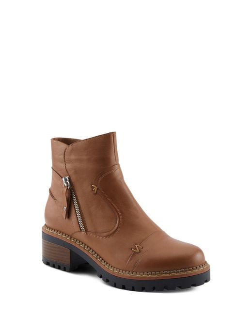 Spring Step Brown Denaye Leather Bootie