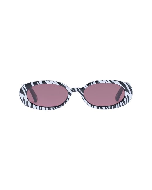 Le Specs Purple Outta Love 51mm Oval Sunglasses