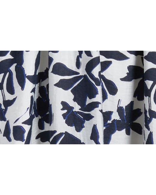 Caslon Multicolor Twist Detail Allover Print Midi Dress
