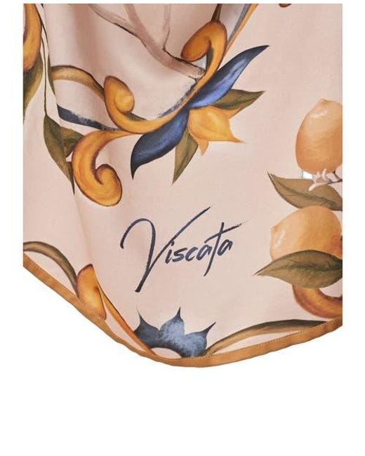 VISCATA Pink Square Scarf
