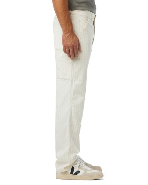 Joe's Jeans White Jax Stripe Stretch Utility Pants for men