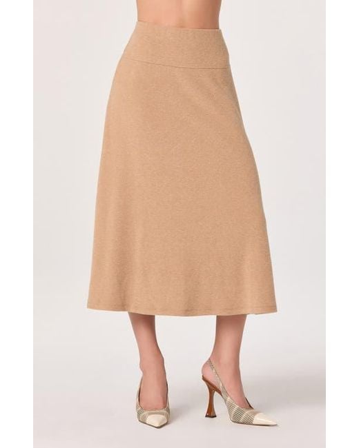 Astr Natural Knit Midi Skirt