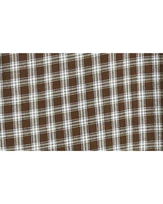 Obey Brown Bigwig Andy Shadow Check Cotton Button-Up Shirt for men