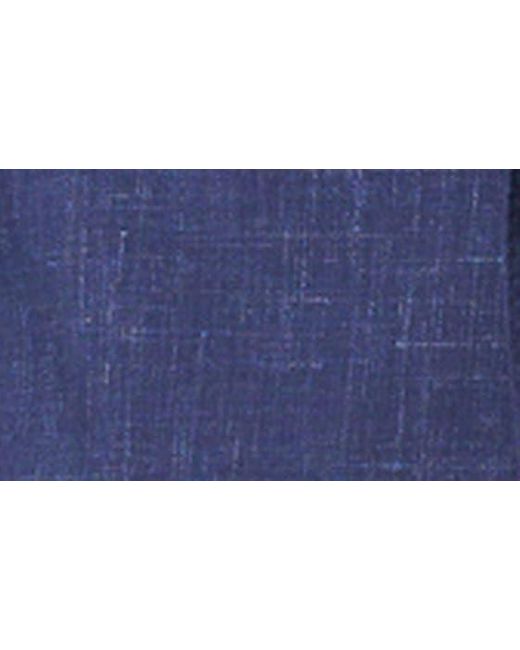JB Britches Blue Sartorial Classic Fit Wool & Linen Suit for men