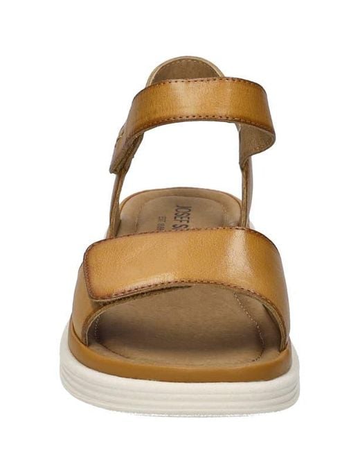 Josef Seibel Yellow Severan Ankle Strap Platform Wedge Sandal