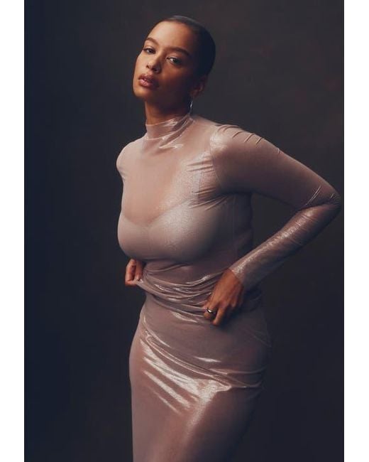 CUUP Pink The Mockneck Top