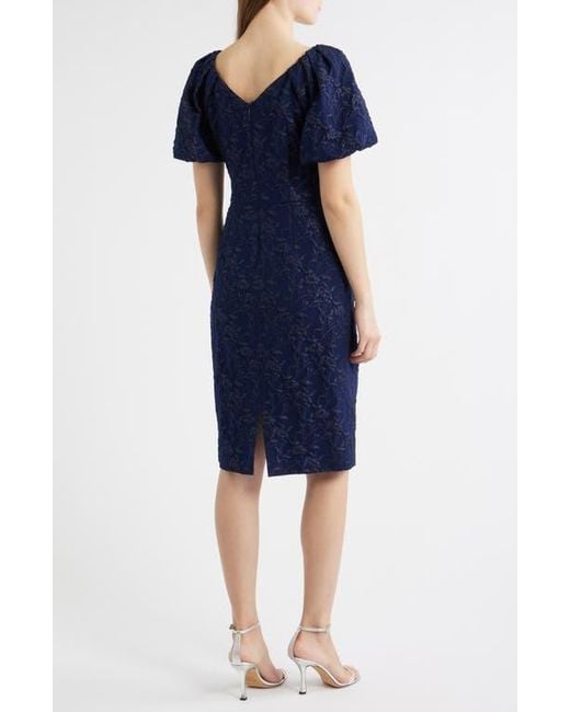 eliza j floral cocktail dress Eliza J Floral Fit and Flare Cocktail Blue Dress . Size 2 MRP 245$