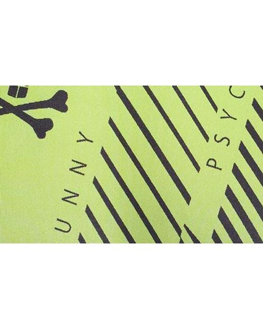 Psycho Bunny Green Fletcher Print Performance T-Shirt for men
