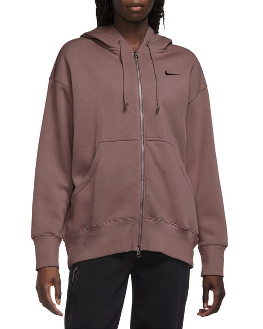 Nike Brown Sportswear Phoenix Fleece Full Zip Hoodie