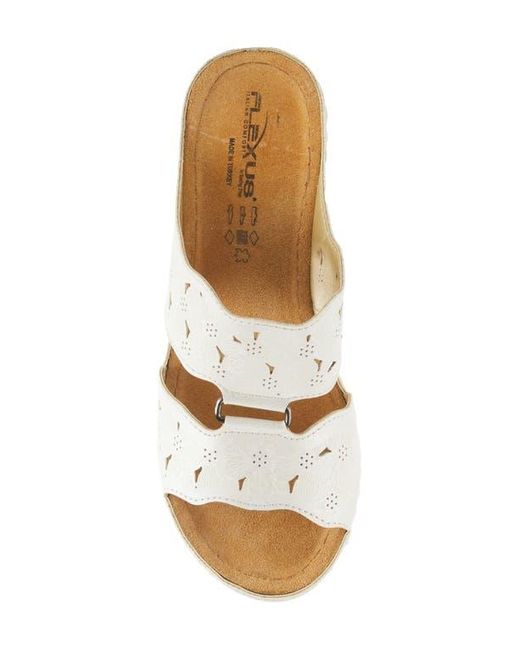 Flexus by Spring Step Natural Dreiser Platform Wedge Slide Sandal