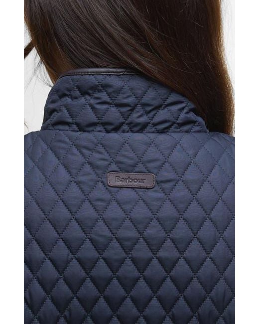 Barbour Blue Dahlia Water Resistant Quilted Vest