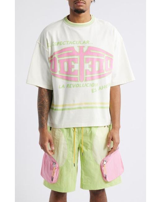 DIET STARTS MONDAY Pink El Espectacular Cotton Graphic Ringer T-Shirt for men