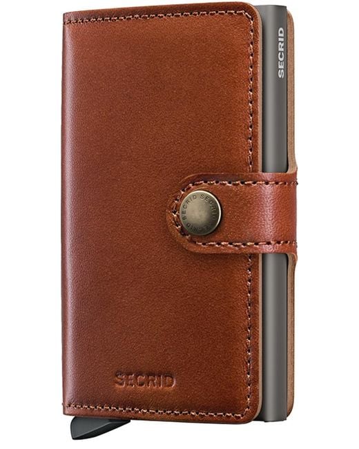 Secrid Brown Miniwallet Texano for men