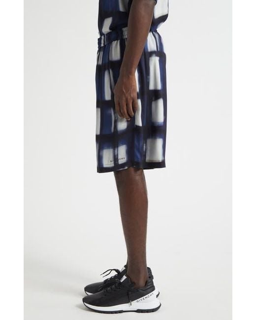 Givenchy Blue Afternoon Light Print Elastic Waist Bermuda Shorts for men