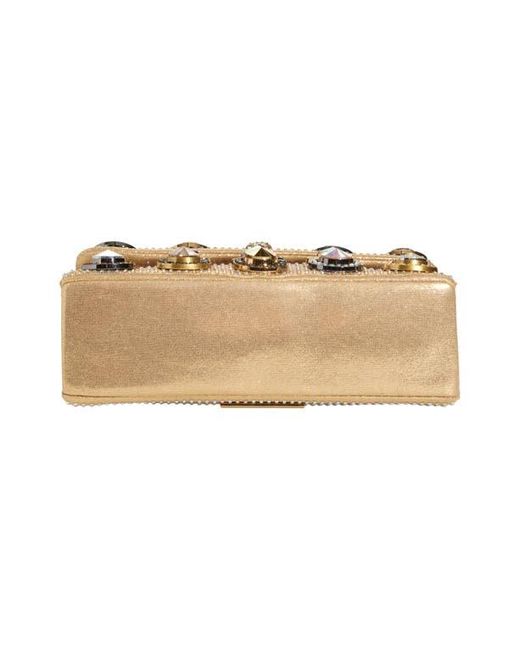 Kurt Geiger Metallic Medium Kensington Octavia Crystal Leather Convertible Crossbody Bag