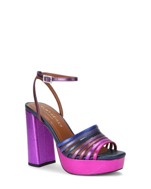 Kurt Geiger Purple Pierra Platform Sandal