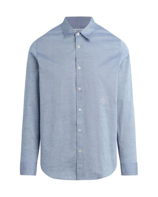 Joe's Jeans Blue The Grant Monogram Button-Up Shirt for men