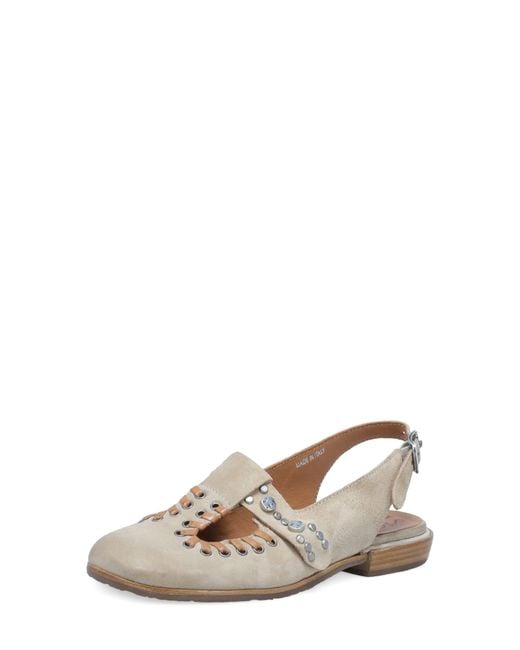 A.s.98 Brown Zepplin Slingback Flat