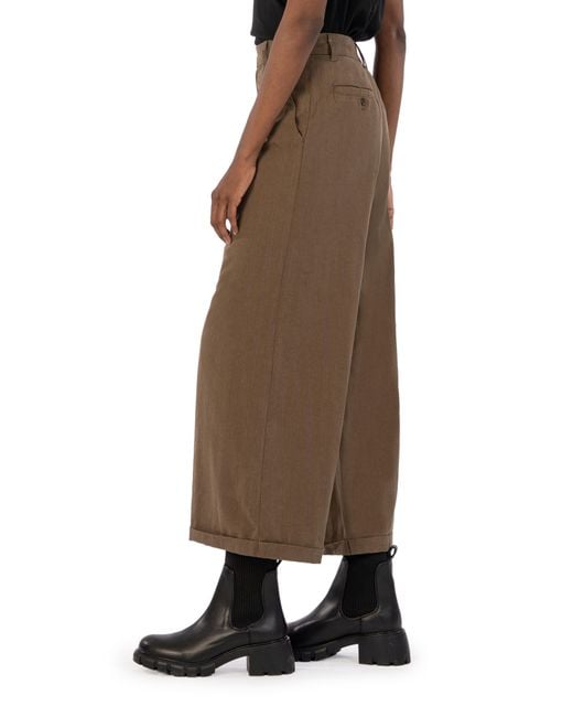 Kut From The Kloth Brown Selma Ankle Wide Leg Pants