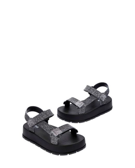 Melissa Black Flowing Platform Sandal