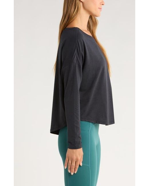Zella Blue Restore Soft Long Sleeve Relaxed T-Shirt