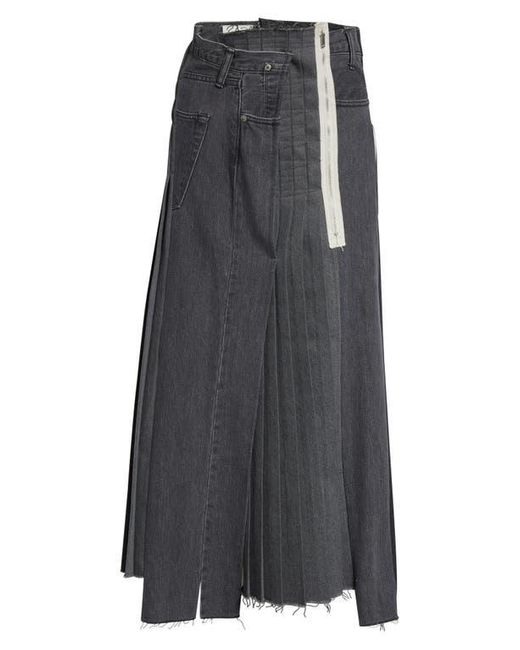 Kuro Gray Remake Denim Mark Vi Maxi Skirt