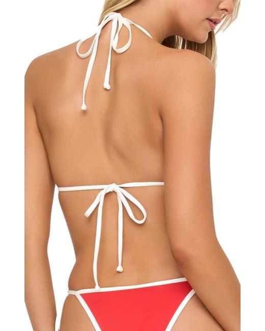 LSPACE Red Triangle Bikini Top
