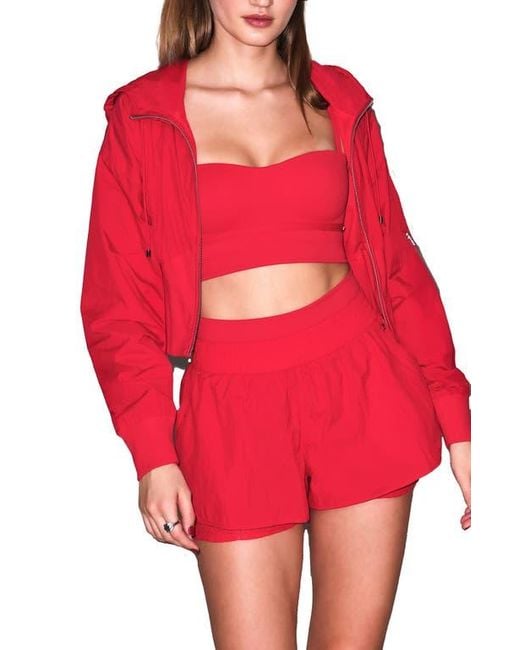 Fleur du Mal Red Warm Up Jacket