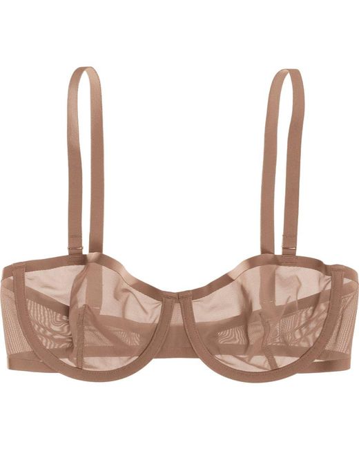 CUUP Brown The Balconette Mesh Underwire Bra