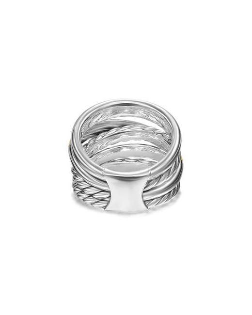 David Yurman White Crossover Five-Row Ring