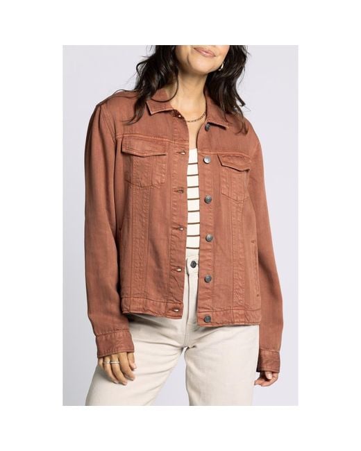 Thread & Supply Brown Jackie Denim Trucker Jacket