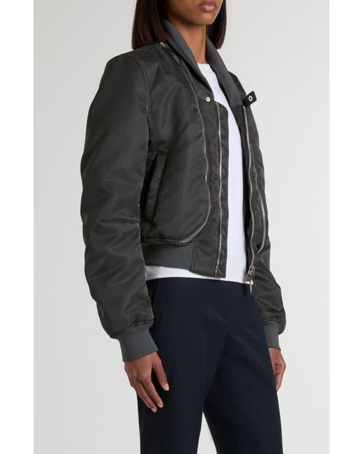 Alexander McQueen Black Zip Pocket Nylon Bomber Jacket