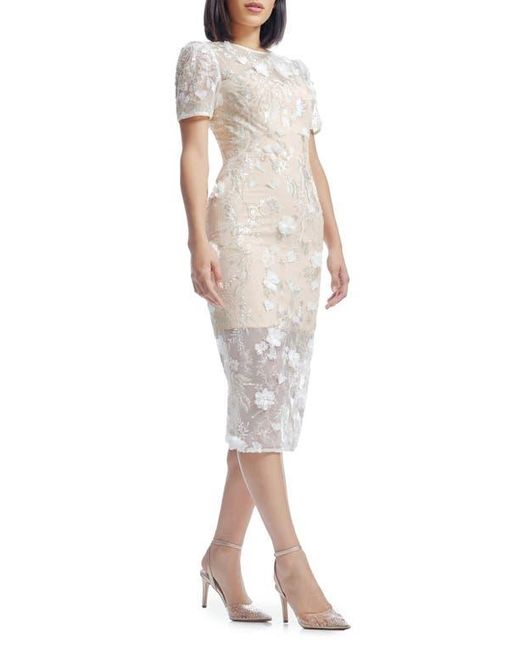 dress the population lia dress Lia Dress M / WHITE-NUDE