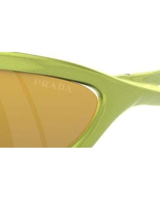 Prada Yellow 63mm Oversize Cat Eye Sunglasses for men