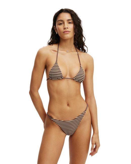 Cotton On Multicolor Micro String Triangle Bikini Top
