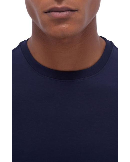 Bugatchi Blue Hank Solid Pima Cotton T-Shirt for men