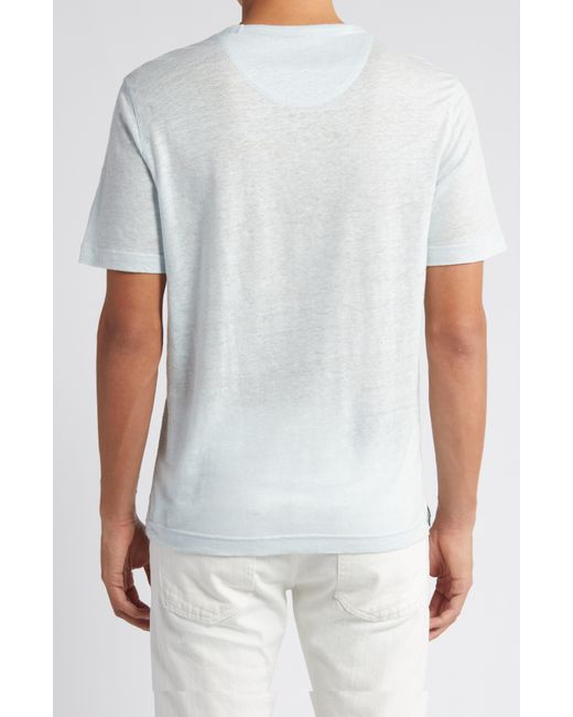 Ted Baker White Flinlo Linen T-shirt for men