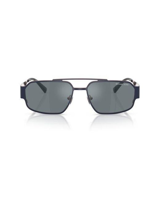 Michael Kors Gray Cape Town 58Mm Rectangular Sunglasses for men