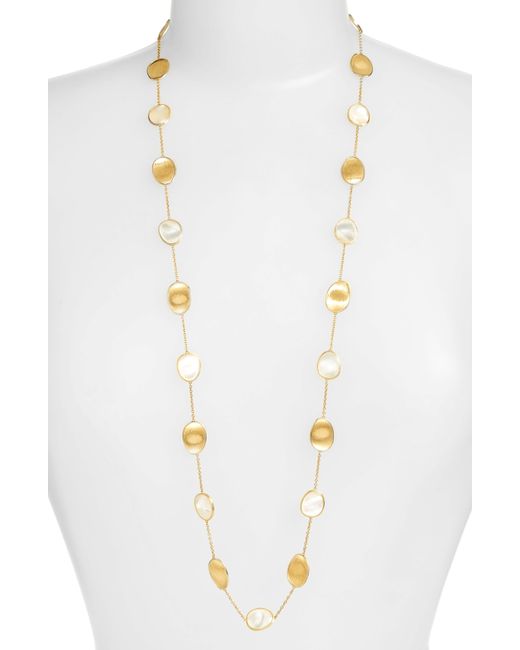 Marco Bicego White Lunaria Mother Of Pearl Long Strand Necklace