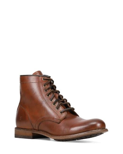 Frye Brown Tyler Flex Lace-Up Boot for men